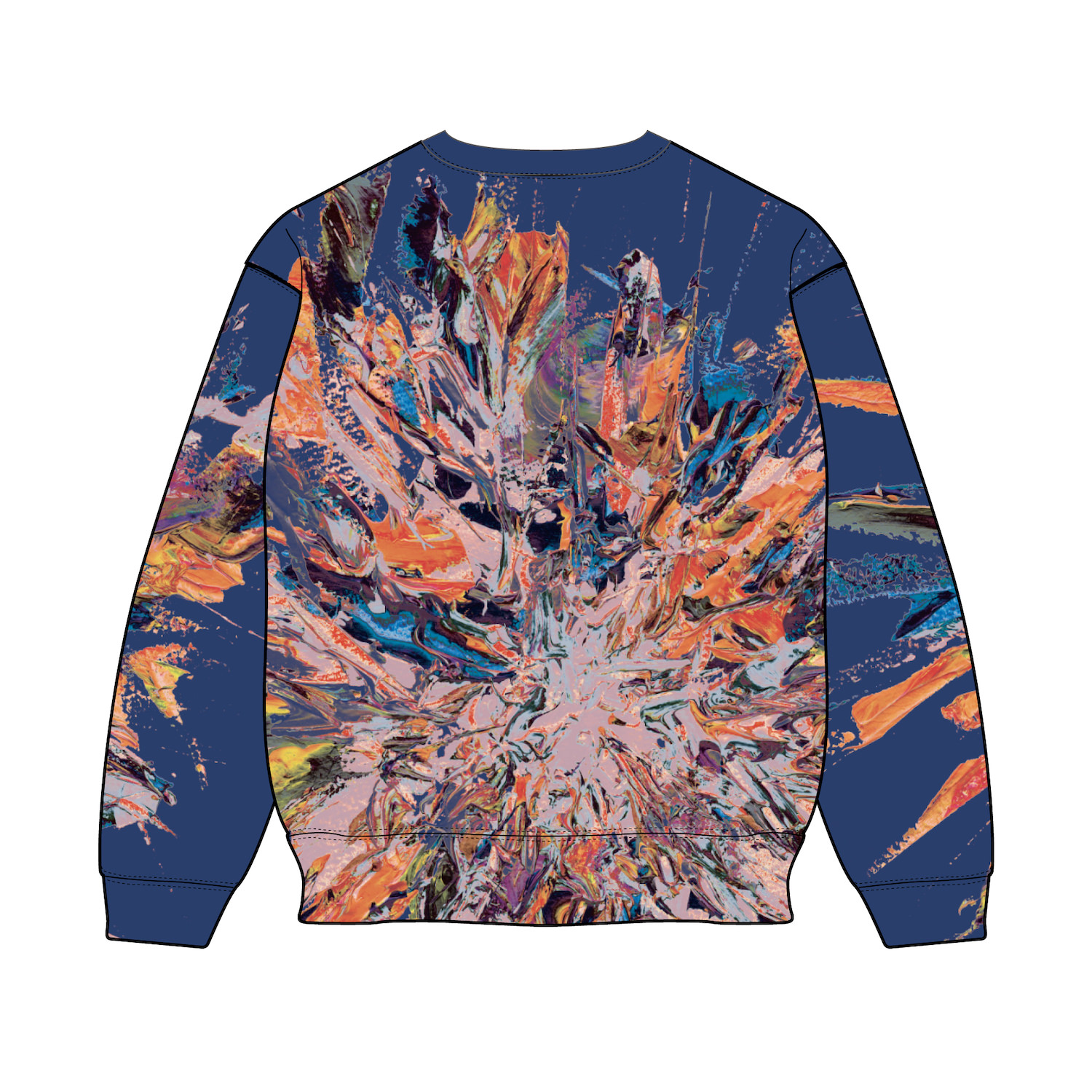 SAI2022総柄sweat　／　-blue裏